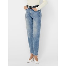 Only 15193864 Bayan Onlveneda Lıfe Mom Jeans Rea7452 Jeans Stretch Denim Pantolon 15193864-R4956 Açık Mavi