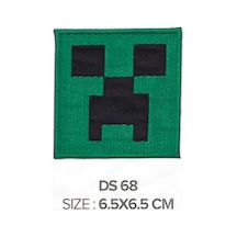 Ütü İle Yapışan Arma-patch-yama Mıne-craft Creeper 6,5x6,5 Cm 1 Adet - 838563800