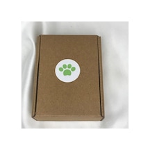 Yeşil Paw Sticker Kedi Köpek Pati Pençe Beyaz Zemin Yuvarlak Mat Etiket Green 3 Cm - 180 Adet Çok Renkli