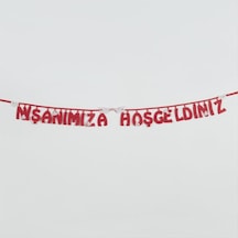 Gld-spt- Nişanımıza Hoşgeldiniz Keçe Yazı-mor Çok Renkli