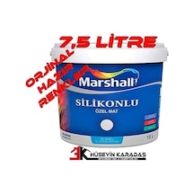 Marshall Silikonlu Özel Mat Tam Silinebilir Plastik Boya 7,5 Lt