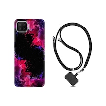 Samsung Uyumlu A70 Kılıf Silikon Desen Ay Ve Kedi 1683