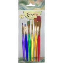 Bafix Fırça Seti Set-2 Şeffaf Sap Renkli 6 Lı Bfx-fır70902