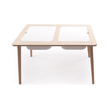 Montessori Çocuk Ahşap Oyun Etkinlik Çalışma Masası, 2 Saklama Alanlı Ahşap