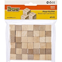 Ahşap Küp Blok Naturel