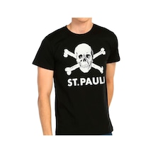 Bant Giyim - St. Pauli Futbol Siyah Erkek T-Shirt Tişört