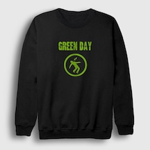 Presmono Unisex Warning Green Day Sweatshirt Siyah