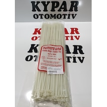Plastik Cırt Kelepçe 4.8X380 Beyaz Kablo Bağı 100 Lü Paket