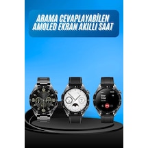 Amoled Ekran 3 Kordonlu Akıllı Saat 5.0 Bluetooth Bağlantılı Andr