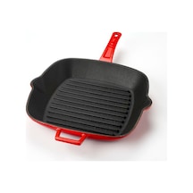 Lava Döküm Izgara Tavası 26x26 CM Kırmızı
