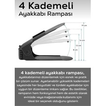 1 Adet Ayarlanabilir Ayakkabı Rampası Plastik Siyah Cn Diğer