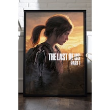 The Last Of Us Siyah Ahşap Çerçeveli Poster, Dekoratif Oyun Duvar Tablosu