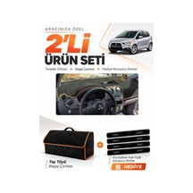 E-biz Mıtsubıshı Colt Ekranlı 2004-2013 Uyumlu Torpido + Tay Tüyü Çanta - Siyah-kahverengi - Mı006
