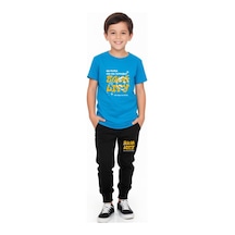 Fyk Kids Erkek Çocuk Hug People Yazili Alt-üst Takim Mavi