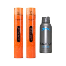 Morfose Ultra Strong Saç Spreyi Turuncu 2 x 400 ML + Slazenger Active Active Sport Erkek Deodorant