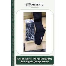 Marivento Delux Serisi Parça Alışveriş Stil Siyah Çorap 40-44