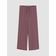 Lcw Dream Kahverengi Beli Lastikli Çizgili Kadın Pijama Altı