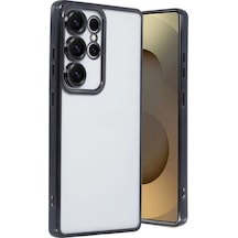 Samsung Samsung Uyumlu Galaxy S25 Ultra Kılıf Razer Lensli Silikon - Siyah
