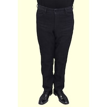 Toricelli Dmctekstil Erkek Trc-805 Desenli Yüksek Bel Klasik Kesim Rahat Kalıp Boru Paça Üstten Cep Yazlık Tensel Keten Pantolon Siyah