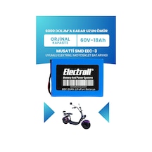 Musatti Smd Eec-3 Batarya Standart Kapasite Lifepo4 60v 18ah Elektrikli Motosiklet Bataryası
