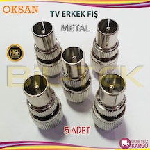 Oksan Metal Tv Erkek Fiş 5 Adet