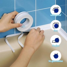 Kahverengi Banyo Duş Havzası Ve Küvet Sızdırmazlık Bandı Pvc Yapışkanlı Mutfak Sızdırmazlık Bandı Su Geçirmez Duvar Etiketi 3.8cmx3.2m