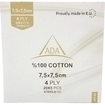 Ada Steril Spanç 4 Kat 7,5cm X 7,5cm 5'li Zarf - 100'lü Kutu