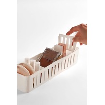 1 Adet Orta Boy Ayarlanabilir Beyaz Plastik Organizer & Çekmece Düzenleyici Plastik Beyaz Tr Diğer