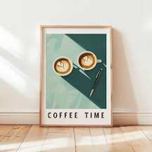Kahve Zamanı Posteri Baskısı Retro Kafe Duvar Sanatı Latte Sanatı Mutfak Dekorasyonu Minimalist Kahve Barı Sanat Eseri Çerçevesiz Orta Çağ Tarzı
