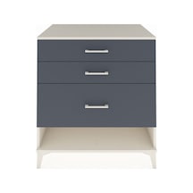 Kronos Şifonyer 3 Çekmeceli 88x59x96 Aytaşı-antrasit Aytaşı