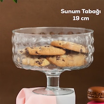 Porisma Rgy077 Bubbles Ayaklı Cam Kase Kek Tatlı Sunum Standı 19c