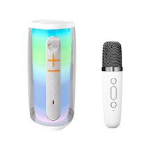 Ilkeshop Newface Pluse 6 Mikrofonlu Rgb Kablosuz Hoparlör - Beyaz