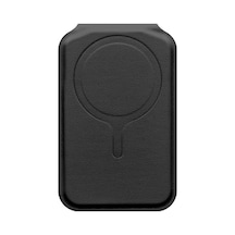 Buff Walletmag 2.0 İçin Magsafe Özellikli 4 Kartlı Katlanabilir Stantlı Manyetik Deri Cüzdan Siyah 6998