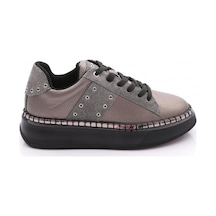 Dgn B07 Kadin Sneaker Ayakkabi Platin Süet