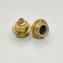 Dekoratif E27 Metal Halkalı Gold Renk Duy