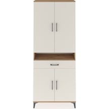 Arges Dolap 5 Raflı Tek Çekmeceli 4 Kapaklı 88x30x221 Çam-aytaşı Atlas Çam