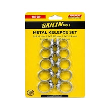 Dordoi Şahin 10 Parça Metal Kelepçe Seti Paslanmaz Hortum Kelepçesi 18-27 Mm Ayarlanabilir Sıkma Kelepçesi Sht-01