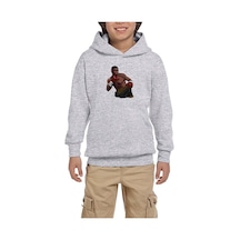 Zepplin Giyim Mike Tyson WBC Fight Gri Çocuk Kapşonlu Sweatshirt Gri