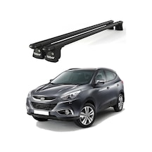 Trio-ıı Hyundai İx35 2010 Ve Sonrası Uyumlu Siyah Kilitli Ara Atkı 135cm Port Bagaj Tavan Barı
