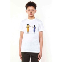 Anime Dragon Ball Baskılı Unisex Çocuk Beyaz T-Shirt (534785225)