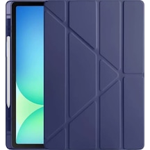 Newface Apple İpad Pro 11 2024 Kılıf Kalemlikli Hugo Tablet Kılıfı - Lacivert
