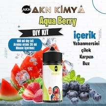 Aquaberry Dıy Kit Yabanmersini Çilek Karpuz Buz Gıda Aroması %20 Oranda Aroma İçerir Hazır Değildir 100 Ml