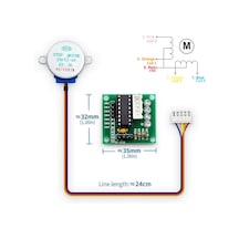 5v Step Motor 28byj-48 Ve Uln2003a Sürücü
