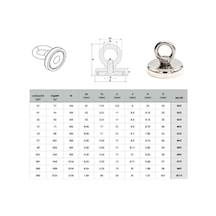 10kg Kapasiteli 20mm Askılı Neodyum Mıknatıs, Banyo Ve Mutfak İçin 12 Izgara