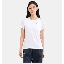 Under Armour Tech Solid Kadın Beyaz Yuvarlak Yaka Tişört 1384231-100
