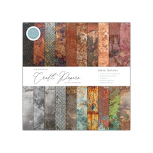 Craft Consortium Çift Taraflı Kağıt Ped 12"x12" 30/pkg-metal Dokular, 20 Tasarım, Çoklu