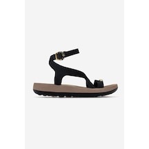 Valmenti Kadın Hakiki Deri Siyah Düz Sandalet 468 S945 Bn Sndlt Y26 Black