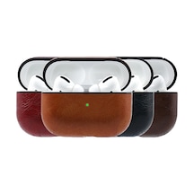 Kangvka Airpods Pro İçin Deri Koruyucu Kılıf - Koyu Kahverengi - Dayanıklı Pc+pu Malzeme - Kolay Kurulum