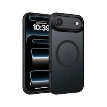 İphone 17 Air İçin Magsafe İle Uyumlu Arkası Mat Silikon Kılıf Metal Lens Çerçeveli Ve Metal Tuş Takımlı Ultra Diğer