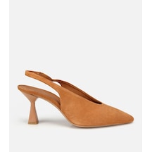 Hotiç Kadın Süet Deri Taba Yumuşak Dokulu Kısa Topuklu Stiletto 01ayh322120a340 01ayh322120a340